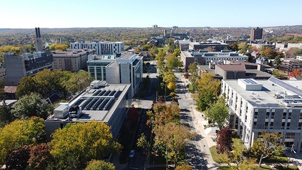 Aerial photo of the Studley campus in Halifax