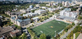 aerial shot of Dalhousie Halifax campuses