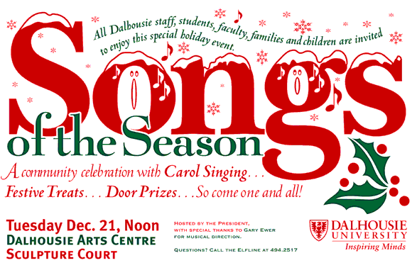 Songs of the Season, Tuesday, Dec. 21, Dalhousie Arts Centre