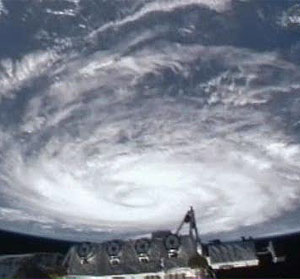 hurricane bill seen from space
