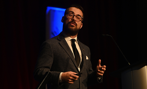 A person in a suit and tie