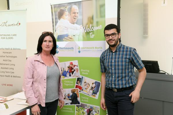 Caralee McDaniel, Dartmouth North Community Food Centre, and Malik Ali, second-year medical student