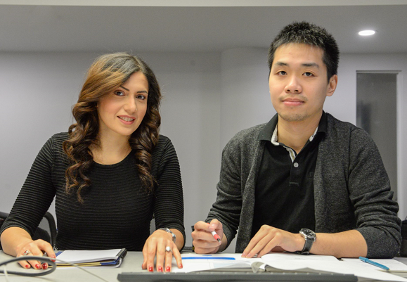 Data analyst Sara Sabri and Dalhousie pharmacy student Isaac Bai 