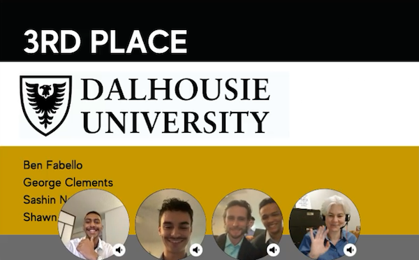 A screenshot of the Dalhousie University team members