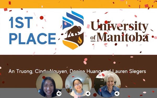 a screenshot of the University of Manitoba team members