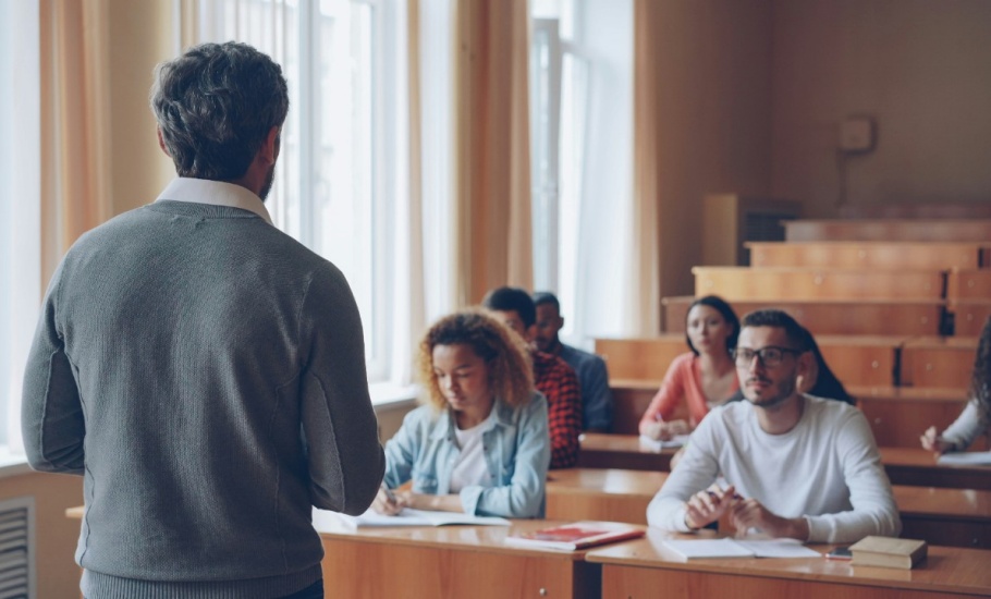 Teaching in front of small class