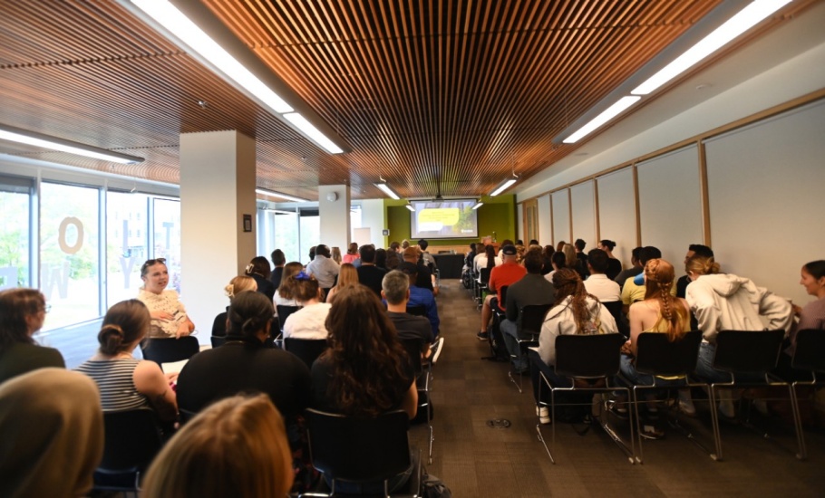 group of students watching a presentation at TA Days 2025