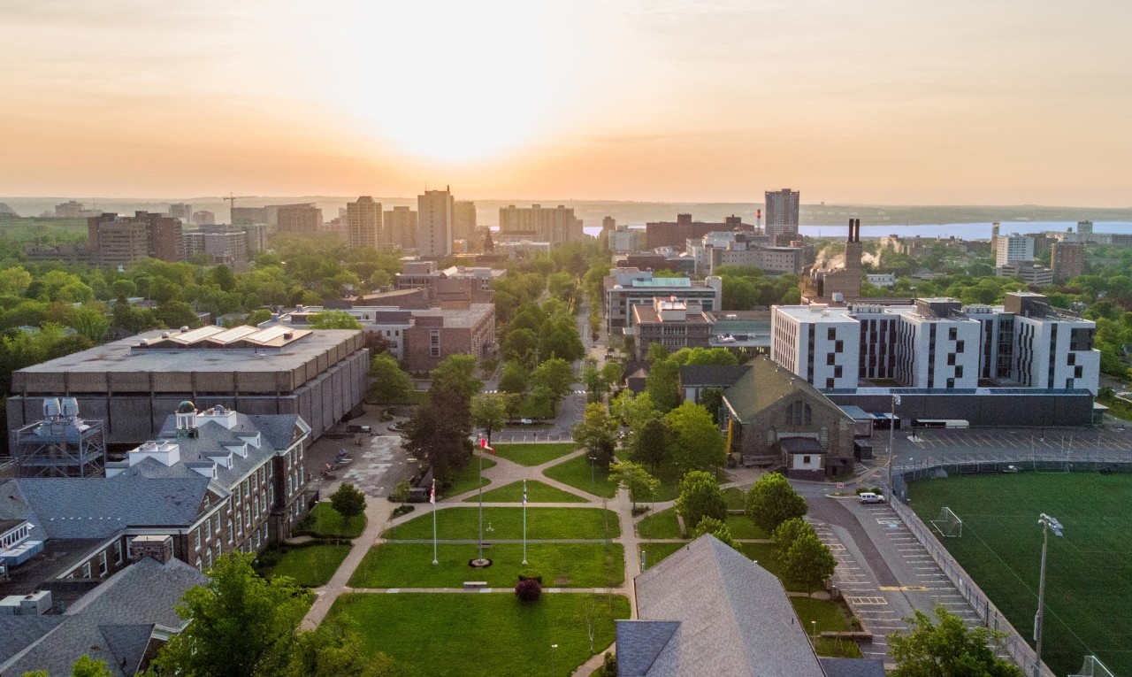 Aerial shot of Halifax Dalhousie campus Aerial shot of Halifax Dalhousie campus