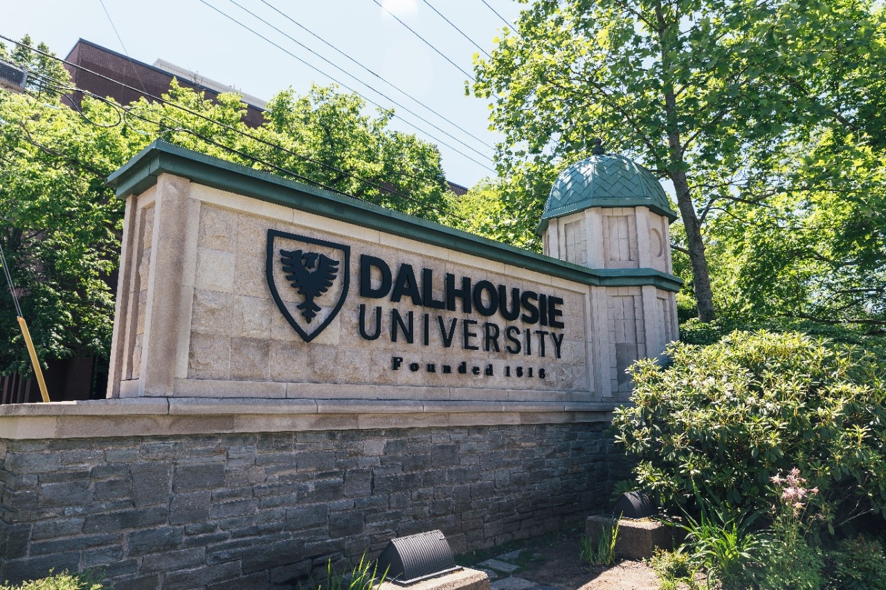 Dalhousie University logo sign on Robie Street Dalhousie University logo sign on Robie Street