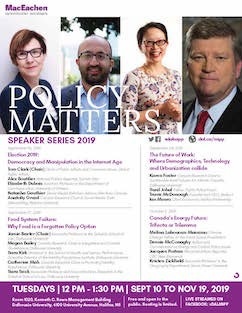 Policy Matters Schedule 2019 - Sidebar