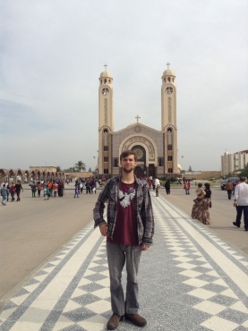 Stephen in front of the Monastery Mar (Saint) Mina