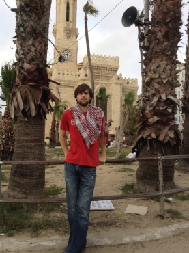 Stephen in front of the Monastery Mar (Saint) Mina