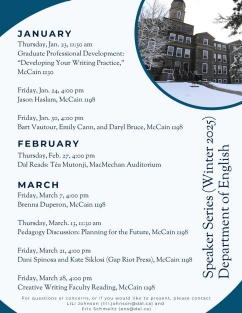 Speaker Series Schedule (Winter) - 1