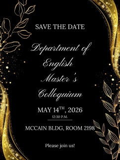 Black and Gold Elegant Save The Date Poster - 1