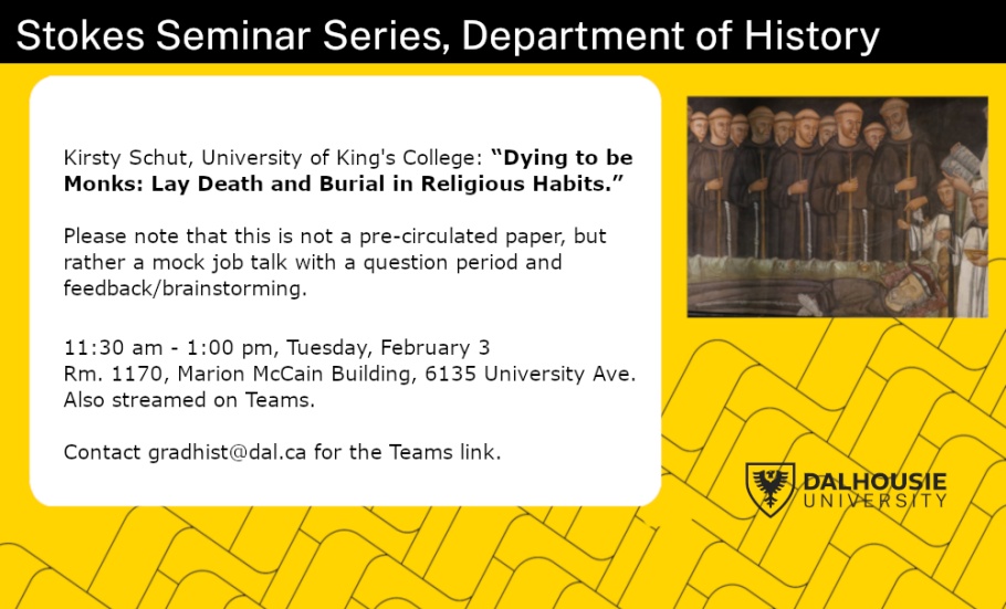 Kirsty Schut Stokes Lecture - Dying to be Monks