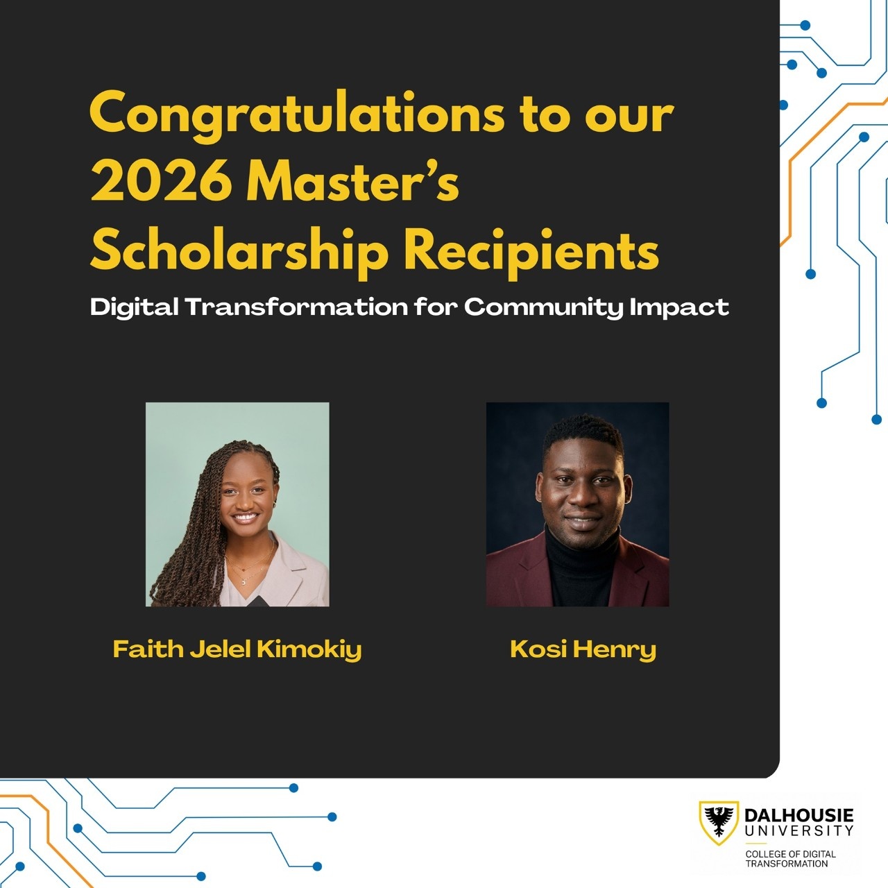 Congratulations to our 2026 Masters Scholarship Recipients - 1