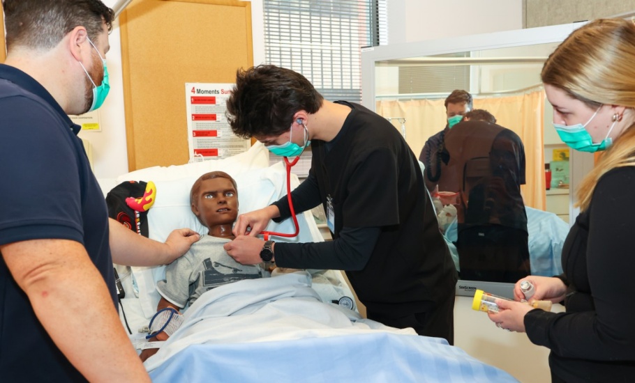 Nursing students in practice
