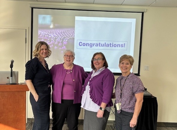 Rho Rho Chapter Executive from L-R: Sheri Roach, Dr. Nancy Edgecombe, Shauna Houk, Kim Hebert (missing, Haileigh MacLeod) Rho Rho Chapter Executive from L-R: Sheri Roach, Dr. Nancy Edgecombe, Shauna Houk, Kim Hebert (missing, Haileigh MacLeod)