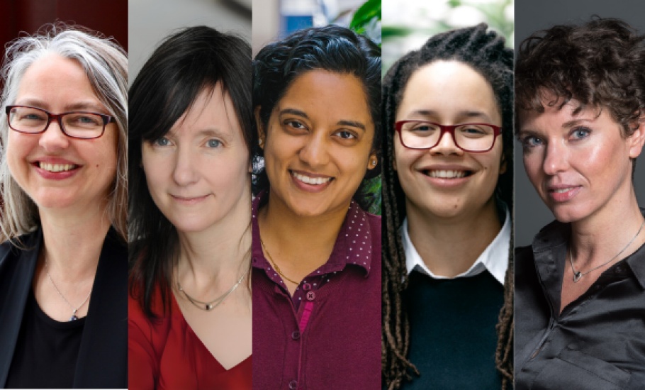 From left to right: Sara Seck, Sheila Wildeman, Nayha Acharya, Maria Dugas, and Sara Ross.