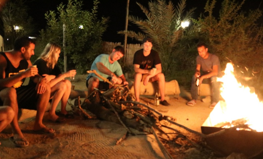 Bonfire at a Bedouin Camp