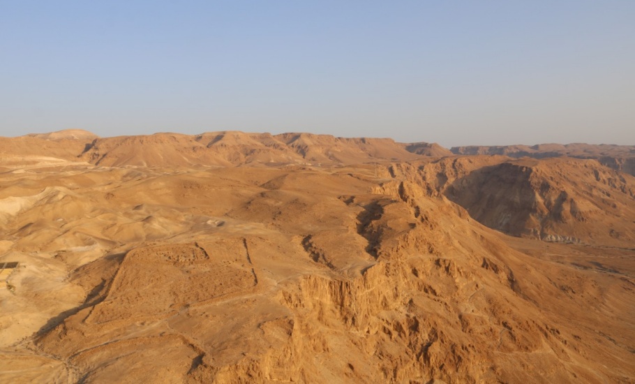View of the Judean desert from the top of Masada