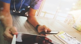 Medicine doctor hand working with modern digital tablet computer Medicine doctor hand working with modern digital tablet computer
