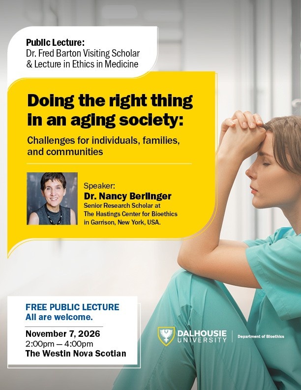 event poster showing some clip art and Dalhousie colours