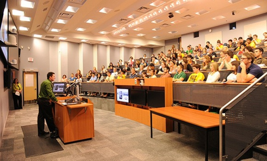 A lecture taking place