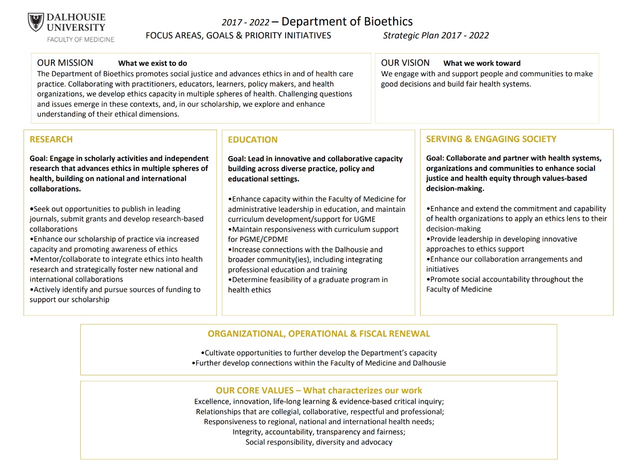 Image of the Strategic Plan one-page summary, also available as a PDF Image of the Strategic Plan one-page summary, also available as a PDF