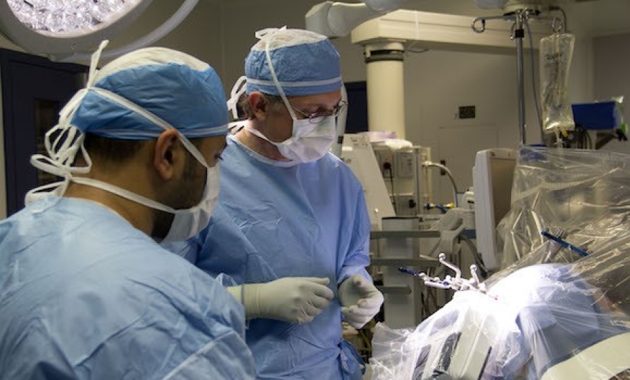 5 Dr Clarke and neurosurgery resident Dr Omar AlSharif