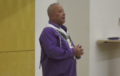 Dan Longboat speaks to an ESS Lecture audience.