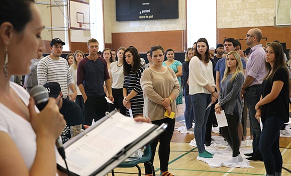Prof. Naiomi Metallic leads a Blanket Exercise as part of the Aboriginal and Indigenous Law in Context course. (Provided photos) Prof. Naiomi Metallic leads a Blanket Exercise as part of the Aboriginal and Indigenous Law in Context course. (Provided photos)