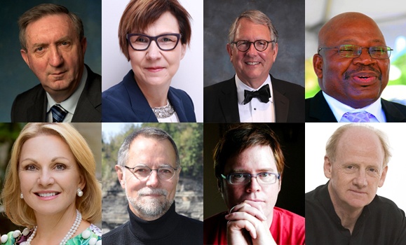 Spring 2018 honorary degree recipients. Top row, left to right: Dr. Thomas J. Marrie, Dr. Cindy Blackstock, Dr. Jack D. Gerrow, S. I. Rustum Southwell. Bottom row, left to right: Lynn Clark Irving, Dr. Robert H. Frank, Dr. Peter William O鈥橦earn, Dr. John Ralston Saul. (Provided photos) Spring 2018 honorary degree recipients. Top row, left to right: Dr. Thomas J. Marrie, Dr. Cindy Blackstock, Dr. Jack D. Gerrow, S. I. Rustum Southwell. Bottom row, left to right: Lynn Clark Irving, Dr. Robert H. Frank, Dr. Peter William O鈥橦earn, Dr. John Ralston Saul. (Provided photos)