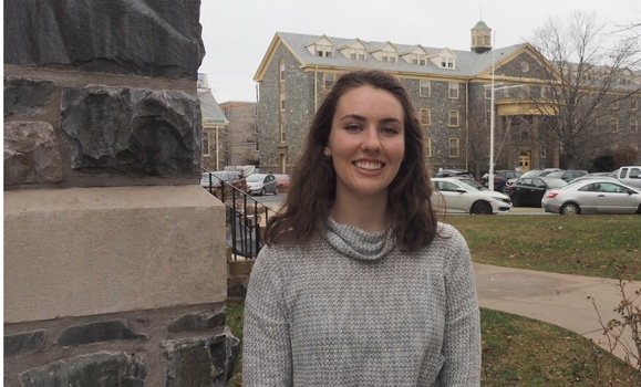 Isabelle Roach travels to the University of Oxford in England to study neuroscience next year as the recipient of a prestigious Rhodes Scholarship.(Alison Delory/University of King's College photo) Isabelle Roach travels to the University of Oxford in England to study neuroscience next year as the recipient of a prestigious Rhodes Scholarship.(Alison Delory/University of King's College photo)