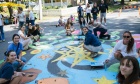 Community street painting fosters creativity and connection