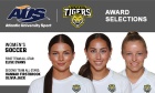 Three Tigers earn AUS women's soccer awards