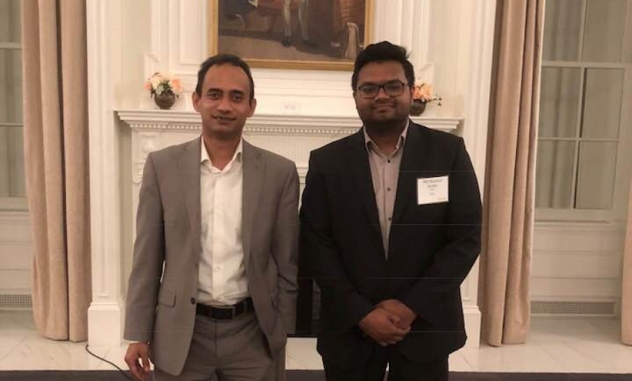 PhD Candidate Nazmul receiving the NSGS Doctoral Scholarship_April 2018