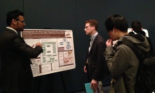 Mahmudur Rahman Fatmi explains his research poster Mahmudur Rahman Fatmi explains his research poster