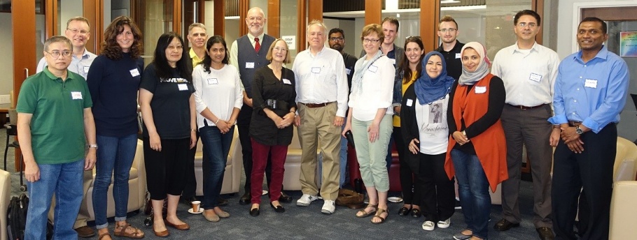 IDPhD students and faculty pose for a photo together